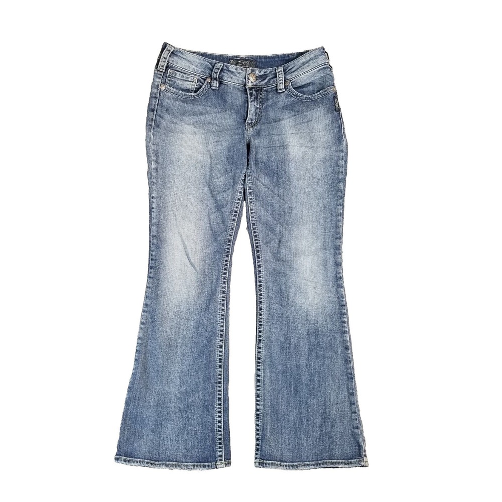 Silver Jeans women's 30x30‎ Suki Bootcut blue stretch denim pants Retro Y2K